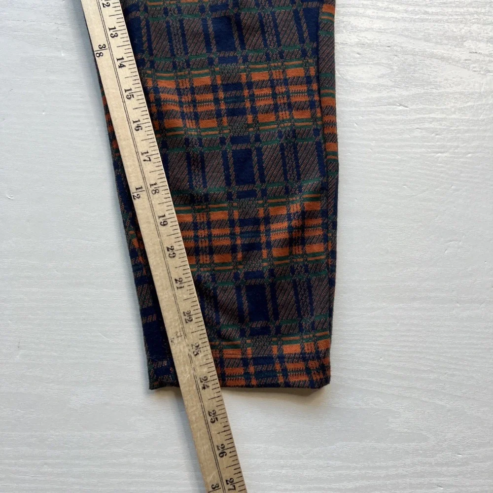 Free People Pants Womens S Brecan High Rise Pleated Plaid Ankle Crop